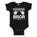 Miniatyrbilde 1 av 2: Fantastisk bror - Baby Onesie svart Svart - 24 månader