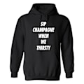 Miniatyrbilde 1 av 2: Sip Champagne When We Thirsty - Hettegenser / Genser - HERRE Svart - 4XL