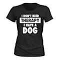 Miniatyrbillede 1 af 2: Jeg har en hund - T-SHIRT - DAME sort XL