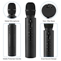Miniatyrbild 4 av 5: Karaoke trådlös mikrofon bärbar handhållen Bluetooth-högtalare mikrofon, trådlösa mikrofoner Karaoke-maskin Hem KTV-spelare Black