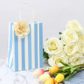 Miniatyrbillede 2 af 5: Festsække 25 stk. Små gaveposer 16x8x22cm Sort og hvide papirposer til Halloween, jul, Valentinsdag, mors dag, bryllup - (blå) Blue