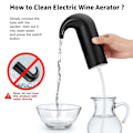 Miniatyrbillede 5 af 5: Elektrisk vinlufter hælder, smart automatisk vindispenser, filterlufter hælder og karaffeltud, med vakuum vinprop (Classic Black) Black