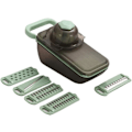 Miniatyrbild 1 av 5: Rivjärn Slicer Grönsak/ost Slicer Mat Slicer Cutter 5-i-1 för Prep Multi-Funktion Kökshjälp Hackare Skalare med Handskydd-grön