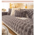 Pikkukuva 4 / 5: Kanin plysch sofföverdrag L-form 1/2/3/4 sitssoffa överdrag hörnsoffa U-form, 2023 Ny universell halkfri soffskydd, supermjuk soffa grey 70*150cm