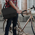 Miniatyrbillede 5 af 5: Laptop taske, Business Laptop tasker Aktentaske Kontor taske Laptop bæretaske Computer dokument taske til arbejde, skole, uni, sort-15,7 x 3,1 x 11,8 tommer Black