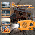 Pikkukuva 4 / 5: Kannettava Bluetooth-kaiutin Retro-kelattava radio, käsikampi hätäaurinkoradio AM/FM LED-taskulamppu Radio ladattavalla 2000mah