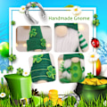 Miniatyrbild 2 av 4: Tomtar för St. Patrick's Day - Irländsk Grön Dvärg Leprechaun Plysch för Semester, Hem, Bord Shamrock Elf Dekorationer, 2 st