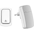 Miniatyrbillede 1 af 5: Trådløs Selvforsynende Dørklokke Ingen Batterier Krævet, Rækkevidde Op Til 200m, 38 Ringetoner, 3 Lydstyrkeniveauer, Nem At Installere (hvid)