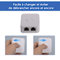 Miniatyrbild 3 av 5: Nätverks-LAN-switch 2 portar, RJ45-nätverksnyckeltryckbrytare Splitter Selector Box, 100M 2 in 1 Out eller 1 in 2 Out, 2 portars nätverkshubb svart