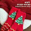 Miniatyrbillede 2 af 5: Fuzzy Sokker til Kvinder Bløde Cozy Fluffy Varme Slippersokker Sove Tykke Sokker Anti-Slip Hospitalsokker Jul Sokker