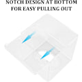 Miniatyrbillede 2 af 5: Klar Tissue Cover Box Firkant Tissue Paper Akryl Holder Ansigtsvæv Dispenser til Hjem Stue Soveværelse Badeværelse Restauranter