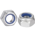 Miniatyrbillede 1 af 5: Selvlåsende M8.50 stk. rustfrit stål låsemøtrik V2A A2 DIN 985 møtrik White M8