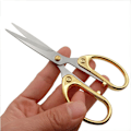 Miniatyrbillede 2 af 5: 5 tommer rustfrit stålsaks til kontor, ultra skarpe blade, robuste skarpe sakse til kontor, hjem, skole, multifunktionssakse i guld