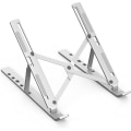 Miniatyrbillede 1 af 5: Foldbar bærbar aluminium bærbar computer stand | Skrivebordsstand med 6 niveauer højdejustering | Kompatibel til 11,6”/13,3 tommer bærbare computere notebooks（Sølv） silver