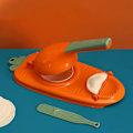 Miniatyrbillede 1 af 5: Manuel 2 i 1 Dumpling Maker, Dumpling Skin Maker, Dumpling Press Form, Køkken Dumpling Making Tool Orange 2stk