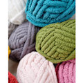 Miniatyrbillede 5 af 5: 2 stk. Chunky Knit Chenille Garn til Håndstrikning af Tæpper, Superblødt Stort Jumbo Tæppe Garn (Mørkegrå)