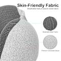 Miniatyrbilde 3 av 5: Nakkepute Memory Foam, Reisepute med hette, Komfortabel nakkepute med hette, Nakkepute Reise for soving, Lysegrå Light Gray