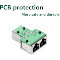 Miniatyrbilde 5 av 5: RJ45-kobling, RJ45 1 hunn til 2 hunn, RJ45-kontaktdeler, Ethernet Cat 5 / Cat 6 /Cat 7 Ethernet LAN-kabelforlenger (1 par)