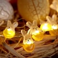 Miniatyrbild 1 av 5: Påskdekoration ljusslinga 10ft 30 LED kaninformade påsk koppartråds ljusslinga batteridriven påskägg ljusslinga