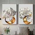 Miniatyrbild 2 av 4: Modern minimalistisk blommig väggkonst affisch set om 3 konstverk canvas målningar utskrifter bilder heminredning för vardagsrum estetisk sovrumsdekor oramad 40*60cm