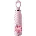 Miniatyrbilde 1 av 5: Mini Sol Reiseparaply Ringhåndtak Belegglag Stoff Kompakt Sammenleggbar Veskeparaply/Lett Liten Bærbar Ryggsekk/Regn Sol, Rosa