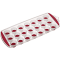 Pikkukuva 1 / 5: Jääpalamuotti silikonialustalla, 21 irrotettavaa jääpalaa, 11,9 x 29,9 x 2,5 cm, punainen Red