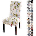 Miniatyrbild 1 av 5: Stolskydd för fest, husdjursskydd, universell passform, mjuk polyester (set om 4, beige blommor II)