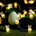 Miniatyrbild 4 av 5: Påskdekoration ljusslinga 10ft 30 LED kaninformade påsk koppartråds ljusslinga batteridriven påskägg ljusslinga