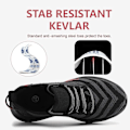 Miniatyrbillede 3 af 5: Sikkerhedssko til kvinder, lette sneakers med stålspidsbeskyttelse, åndbare arbejdssko 38 EU Red 38 EU