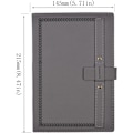 Miniatyrbild 5 av 5: A5 Ruled Notebook, Kreativa insats spänne anteckningsböcker, Tjockt linjerat papper Kompositionsbok 320 sidor för kontor skola hem, 14,5 x 21 cm (grå) Gray