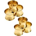 Miniatyrbilde 1 av 4: Håndlagde hamrede serviettringer, sett med 6, for middag, fest, daglig bruk, spiseborddekorasjon, gull Gold