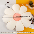 Miniatyrbillede 2 af 5: Blomstergulvpute, pute i form av tusenfryd, pynteputer til hjemmet for jenter og kvinner til lesing, soverom eller TV-titting white 53cm
