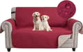 2-personers sofasovertræk, vandtæt sofasovertræk, universal sofasovertræk, skridsikkert beskyttelse mod katte- og hundeskrab, bordeaux Wine red Double