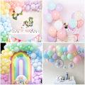 Miniatyrbillede 5 af 5: Pastelfarvede regnbueballoner, 100 stk. ballonpakke 13,2 tommer makaron flerfarvede balloner, assorterede farver latexballoner