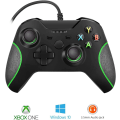 Miniatyrbilde 2 av 5: Kablet kontroller for Xbox One, Dual Vibration USB Xbox One kablet spillkontroller for Xbox One PC Windows 7/8/10 (Svart)