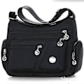 Miniatyrbild 1 av 4: Modeväska i Vattentätt Nylon för Kvinnor, Enkelsidig Axelväska, Crossbody Väska, Handväska, Messenger Väska (Svart) black