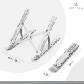 Miniatyrbillede 2 af 5: Foldbar bærbar aluminium bærbar computer stand | Skrivebordsstand med 6 niveauer højdejustering | Kompatibel til 11,6”/13,3 tommer bærbare computere notebooks（Sølv） silver