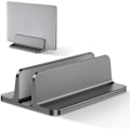 Miniatyrbillede 1 af 5: Vertikal bærbar computer stand, aluminium bærbar computer stand, justerbar skrivebords bærbar computer stand, grå Grey