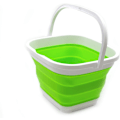Miniatyrbild 1 av 5: 11L (2,9 gallons) hopfällbar rektangulär hink (1, grön)
