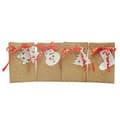 12-pack presentpapper av kraftpapper, julklappspåsar för presenter