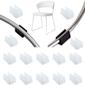 Miniatyrbillede 1 af 5: 32 stk. stolben gliderrør endehætte bufferhætte stopper møbel gulvbeskytter U-form plastik stolkapper (10mm, hvid) White 10mm