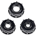 Miniatyrbilde 1 av 5: 3 stk IBC tankadapter, plastavløpsvanntanklokkadapter, S60x6 IBC adapterfittings 1/2 3/4 1 tommer svart