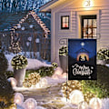 Miniatyrbillede 4 af 4: Dekorativ Glædelig Jul Haveflag 12 X 18 Dobbeltsidet Glædelig Jul Glædelig Jul Haveflag Vinter Havehave Dekorationer