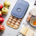 Miniatyrbilde 5 av 5: Egg Box 21 Egg, Egg Oppbevaringsboks Plast, Eggbrett for Kjøleskap, Egg Oppbevaring Egg Box, Egg Kurv Egg Oppbevaringsboks Kjøkken Egg Holder (Blå) Blue