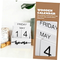 Miniatyrbild 3 av 5: Kalender 2024 Kalender Skrivbord Datum Block Trä Datum Block Skrivbord Kalendrar Retro Heminredning Kontorsdekorationer Julkalender(15.2X13X6.5cm) White