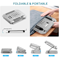 Miniatyrbilde 4 av 5: Bærbar PC-stativ for skrivebord, justerbar lengde, kjølestativ for bærbar PC, brettmontering, holder, heis, sammenleggbar, bærbar, universell, kompatibel, maks 17