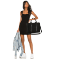 Miniatyrbild 3 av 5: Canvas Crossbody-väskor för kvinnor Casual Canvas Tote Bag med dragkedja och fickor, Crossbody Messenger Bags, svart Black