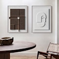 Miniatyrbild 3 av 4: Målning väggkonst, 3D-konst, geometrisk abstrakt målning, inredning väggdekoration väggmålning, vardagsrumsväggmålning 30*40cm