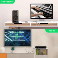 Miniatyrbild 4 av 5: 3M USB C till Aux Audio Kabel Bil 3,5 mm Nylon Kabel, Jack Kabel (3 i 1 Kabel) för Hörlurar, Smartphone 3m