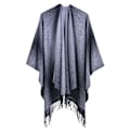 Miniatyrbilde 1 av 5: Poncho-skjerf for kvinner med gradientdesign, vendbar myk strikket teppe cape cardigan for kvinner retro cardigans sjal i vintergave